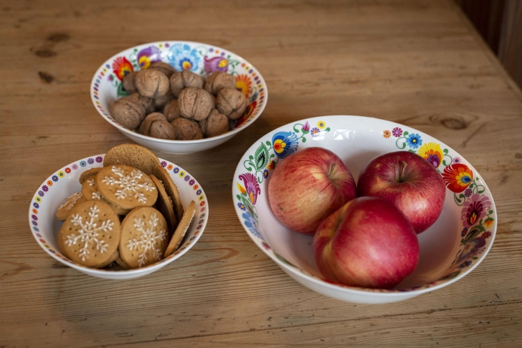 Średnia miska łowicka miseczka ludowa