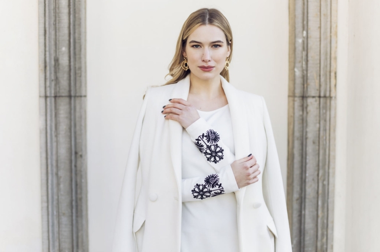 Haftowana sukienka Haft Wilanowski