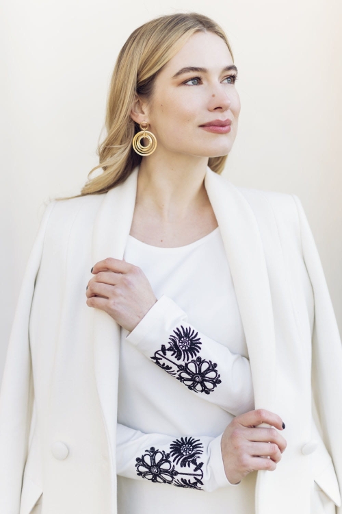 Haftowana sukienka Haft Wilanowski