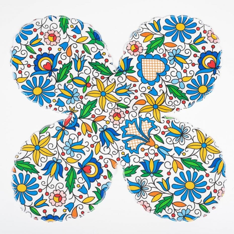 Serwetka do koszyczka wielkanocnego kwiaty kaszubskie