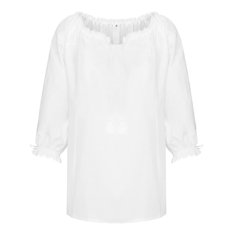 Klasyczna damska bluzka z troczkami