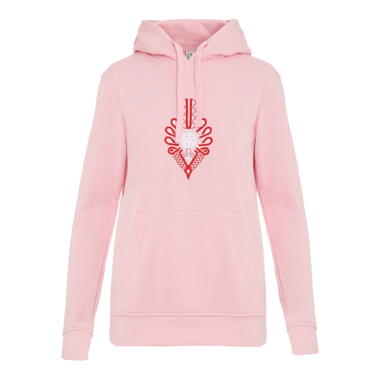 Różowa bluza z kapturem parzenica góralska