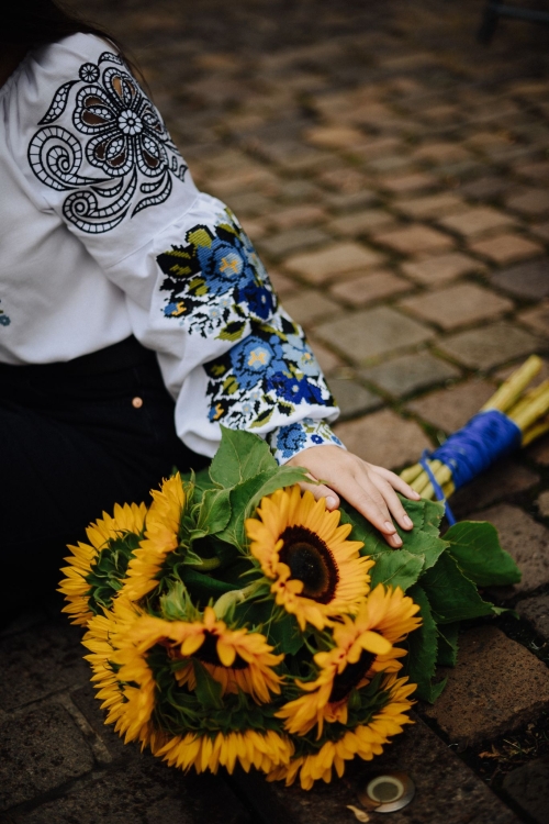 Bluzka Folk haft krzyżykowy