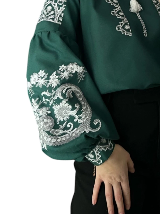 Haftowana bluzka zielen