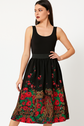 Tradycyjna ludowa spódnica kwiaty