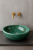 Ceramiczna umywalka nablatowa misa zielona