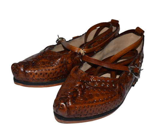 Kierpce skórzane góralskie zelowane