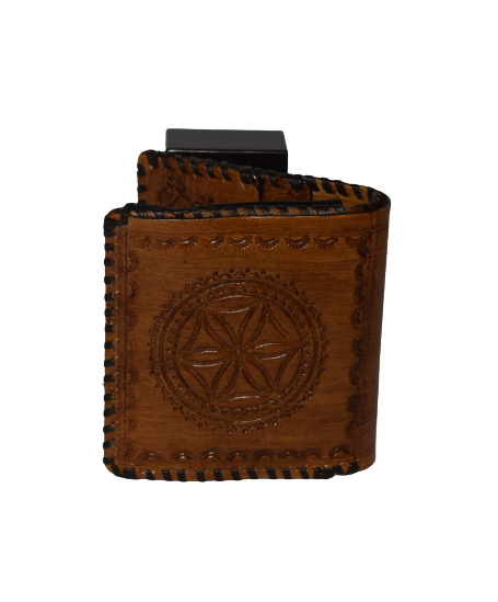 Męski skórzany portfel góralski rękodzieło