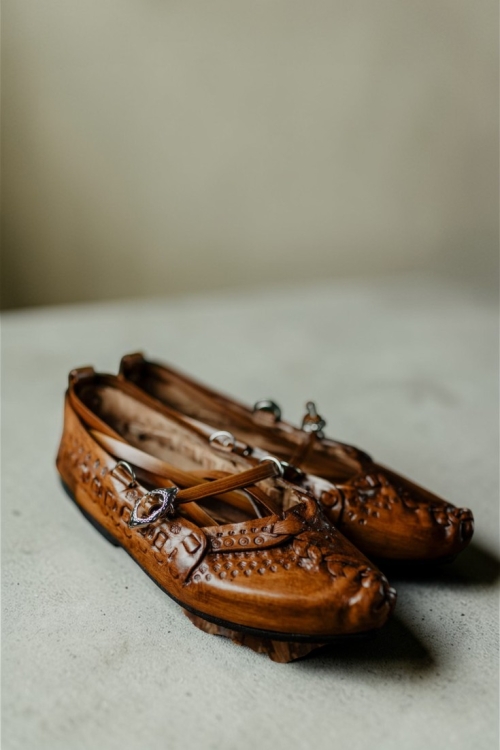 Kierpce z nowłokami skórzane góralskie