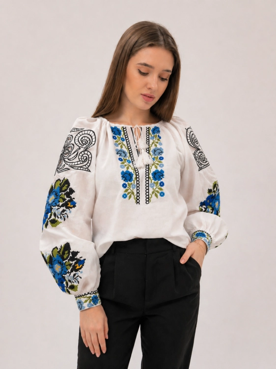 Bluzka Folk haft krzyżykowy