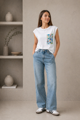 Koszulka damska z kieszenią kaszubska