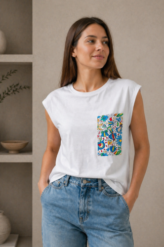 Koszulka damska z kieszenią kaszubska