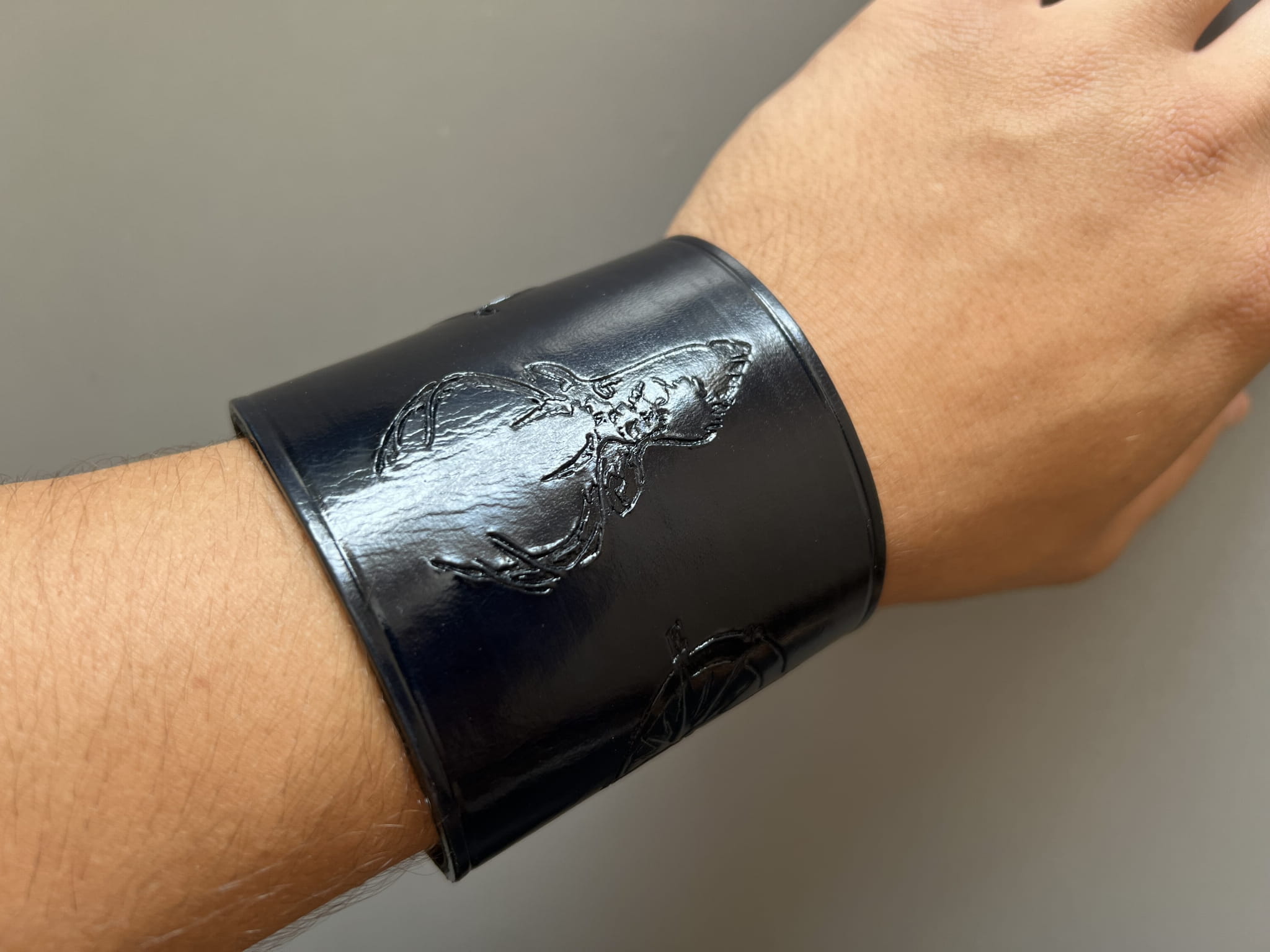 Męska bransoletka opaska skórzana jeleń 