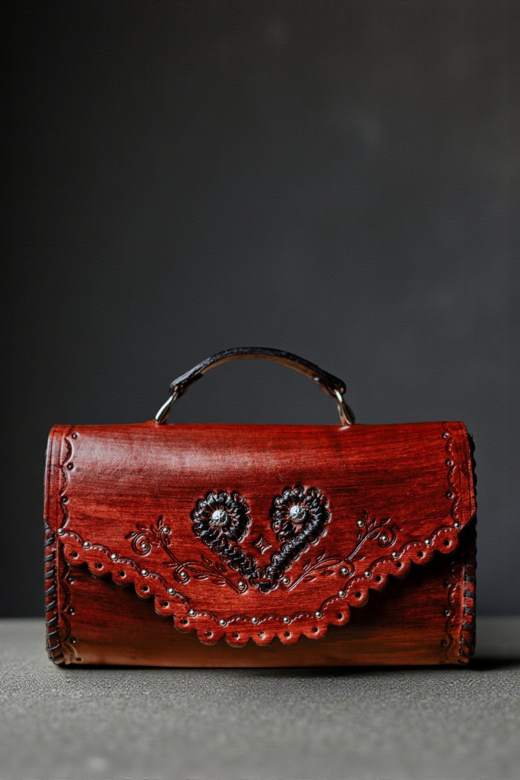 Torebka skórzana góralska – ręcznie robiona na Podhalu
